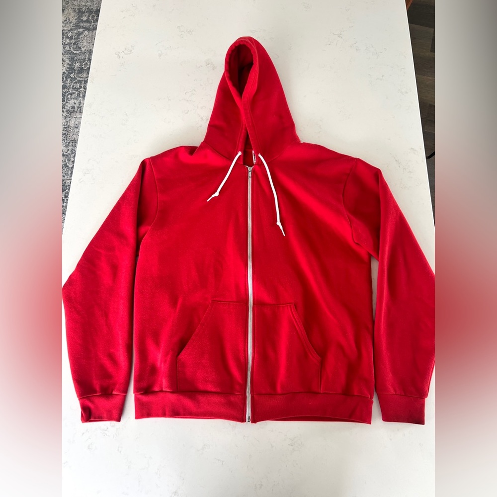 American Apparel Flex Fleece Collection Zip-Up Hoodie - Red - Size XXL / 2XL